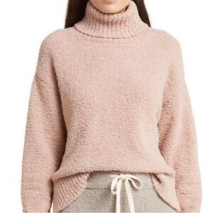 UGG Ylonda Turtleneck Sweater Pink Relaxed Cozy Plush Pullover Lounge Sz M
